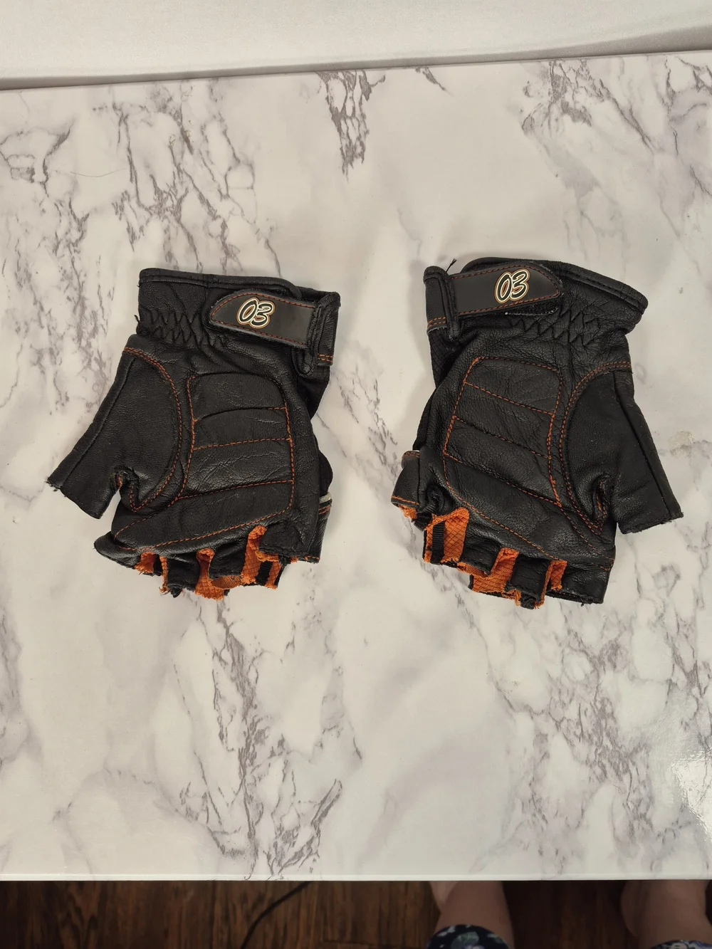 Harley-Davidson Black Fingerless Riding Gloves Womens Size L